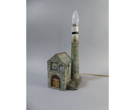 A Troika Tin Mine Table Lamp Base by Jane Fitzgerald