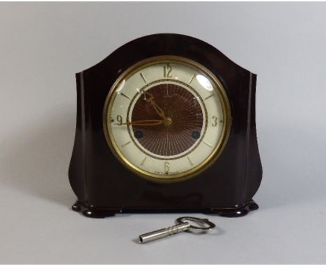 An Art Deco Smiths Bakelite Mantel Clock 
