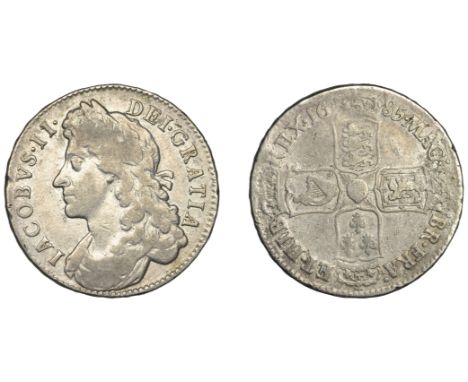 James II (1685-1688), Halfcrown, 1685, first bust, edge primo (ESC 748; S 3408). Fine, couple of edge nicks £90-£120