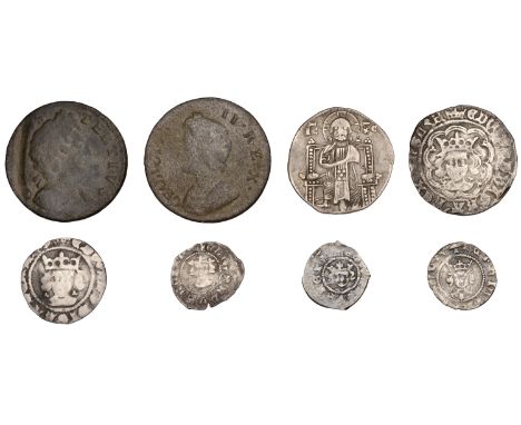 Edward IV, Light coinage, Halfgroat, Canterbury (Royal), mm. crown on obv., sun on rev., trefoils by neck, 1.38g/4h (N 1589; 