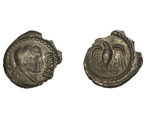 British Iron Age, ATREBATES and REGNI, Epaticcus (20-40 AD), silver Unit, head of Hercules right, epati before face, rev. eag