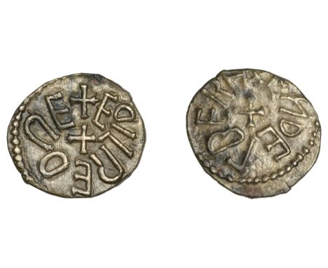 Kings of Northumbria, Æthelred II (First reign), Styca, Wendelbeorht, +edilred re around small cross, rev. endelberht around 
