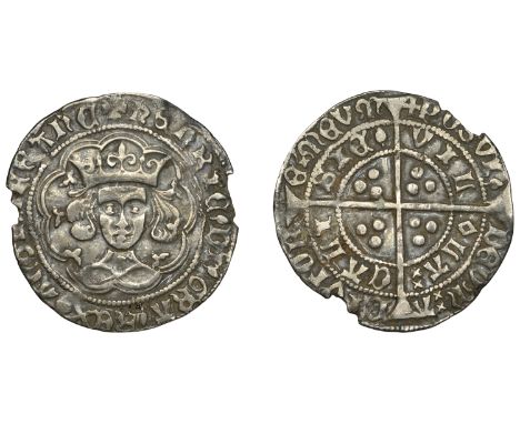 Henry VI (First reign, 1422-1461), Pinecone-Mascle issue, Groat, Calais, mm. crosses IIIb/V, mascle after rex and before la, 