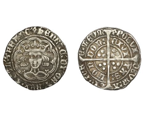 Henry VI (First reign, 1422-1461), Annulet issue, Groat, London, mm. cross II, reads angl, no fleur on breast cusp, 3.70g/10h
