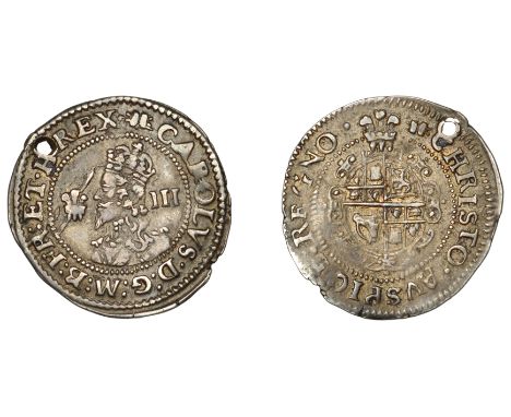 Charles I (1625-1649), Aberystwyth Mint, Threepence, mm. book, 1.46g/1h (Morr. B-2; SCBI Brooker 778, same dies; N 2340; S 28