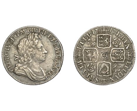 George II (1727-1760), Shilling, 1717, first bust, roses and plumes (ESC 1564; S 3645). Nearly very fine £90-£120  ---  Prove