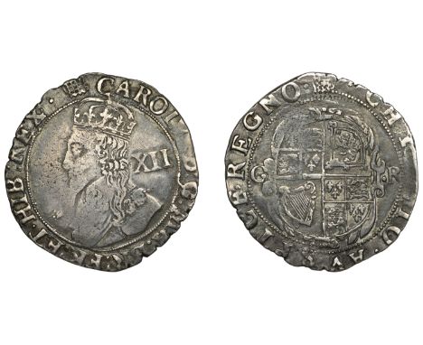 Charles I (1625-1649), Tower mint, Shilling, Gp D, type 3.1, mm. portcullis, reads ma br fr et hib, bust 4, 6.00g/6h (Sharp D