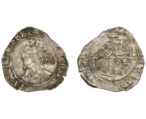 Charles I (1625-1649), Tower mint, Shilling, Gp G, type 4.4, mm. triangle-in-circle, reads mag bri fra et hib, bust 1, 5.95g/