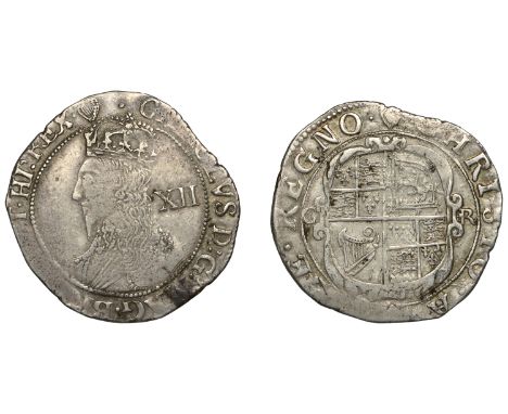 Charles I (1625-1649), Tower mint, Shilling, Gp D, type 3.1, mm. harp, reads mag br[i fr e]t hi, bust 4, 5.87g/10h (Sharp D1/