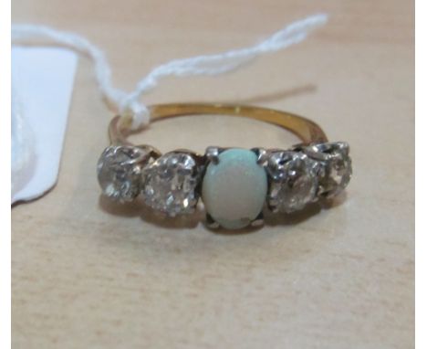 opal and diamond ring