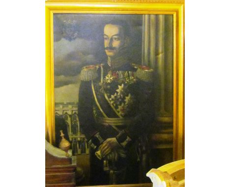 An oil portrait of an Army gentleman