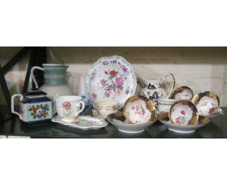 Various 19th Century Copeland Spode Felsphar porcelain cups and saucers and other decorative china