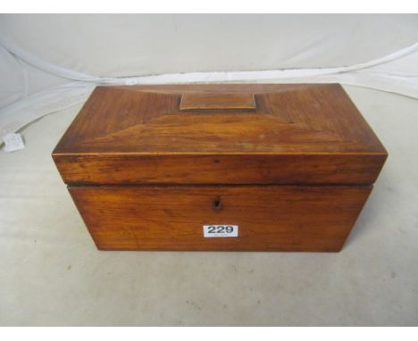 A 19th Century tea caddy with lion ring handles