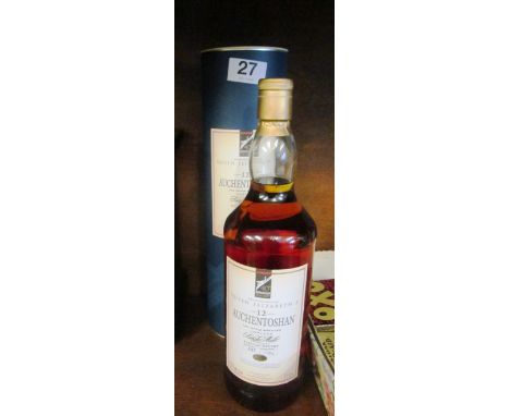 A bottle of Auchentoshas Scotch whisky
