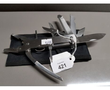 CHINESE ARMY KNIFE IN BLACK CANVAS CASE