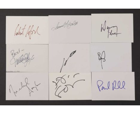 American Movie Actors: Forty-five autographs on white card, 10.5 x 15cm, including Matt Damon, Samuel L Jackson, Robert Redfo