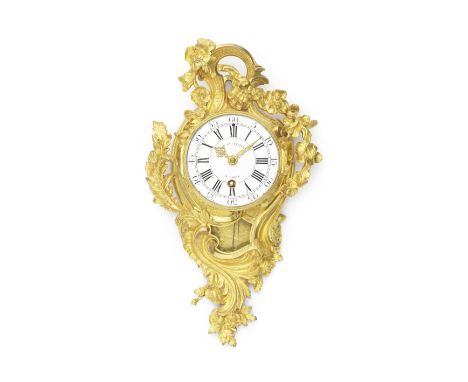 A good mid 18th century French ormolu quarter repeating cartel timepieceJ.B Du Tertre, a ParisThe Rococo case cast with asymm