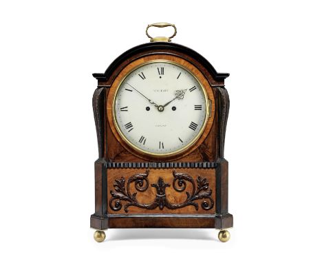 A good second quarter of the 19th century mahogany and walnut inlaid table clock with original signed pendulumVulliamy, Londo