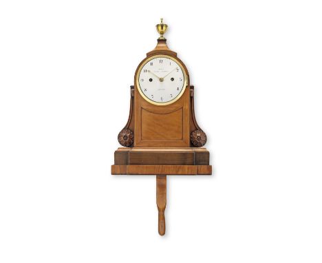 A fine and rare late 18th century satinwood bracket clock with original wall bracketGrant, Fleet Street, London, Number 321Th