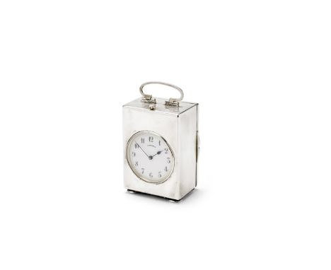 A rare early 20th century SWISS SILVER STRIKING AND MINUTE REPEATING SMALL MONTRE PENDULETTE DE VOYAGERetailed by Tiffany &am