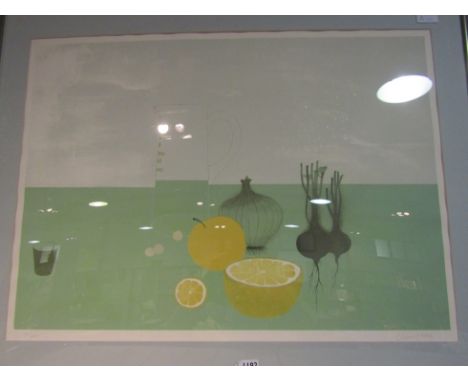 CLAUS HOIE (1911-2007): A limited edition lithographic print 'Pitcher and Grapefruit', 51cm x 72cm image size, 79/300, framed