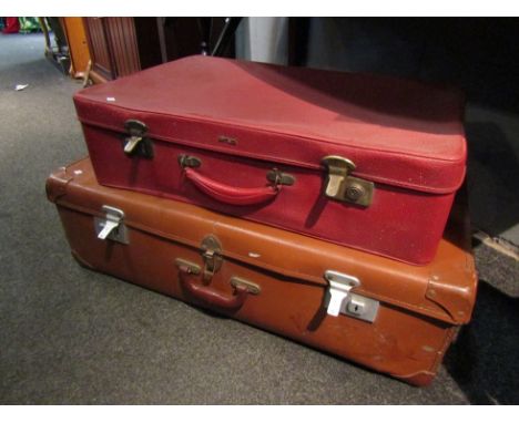 Two vintage suitcases