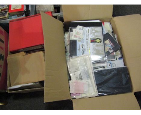 Two boxes of World stamps/ first day covers