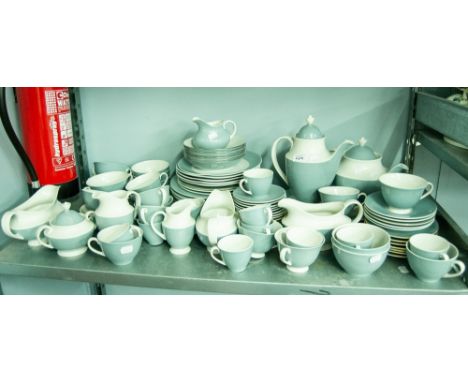 A MODERN BLUE AND WHITE DINNER, TEA AND COFFEE SERVICE OF 96 PIECES 
