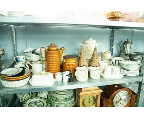 OVEN TO TABLE WARES 'FIELD OF FLOWERS' PATTERN DINNER, TEA AND COFFEE SERVICE FOR SIX PERSONS, APPROX 40 PIECES AND MISC DOME