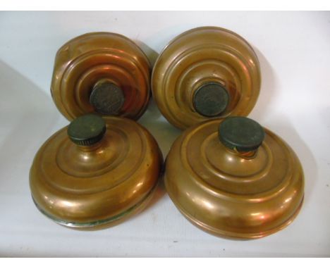 4 Vintage copper hot water bottles