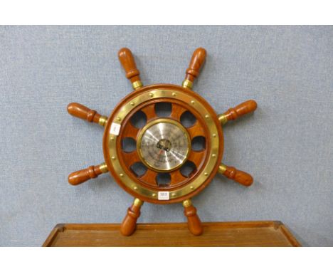 A ship's wheel Daymaster barometer