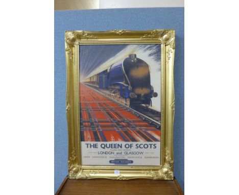 Queen of Scots railway print on canvas