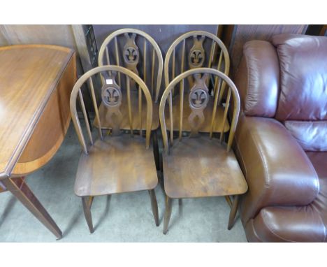 A set of four Ercol chairs