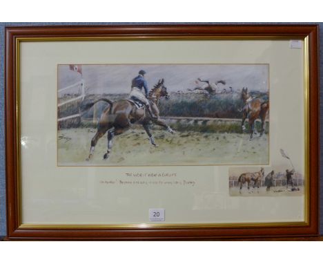 A limited edition Snaffles print, titled, The Worst View In Europe, numbered 21, framed