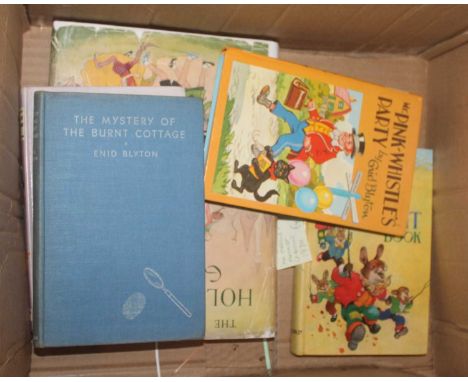 A box of Enid Blyton books, to include Book of Fairies 1924 first edition, Merry Storybook first edition etc 