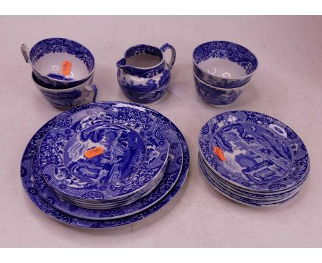 A collection of Copeland Spode Italian pattern teawares