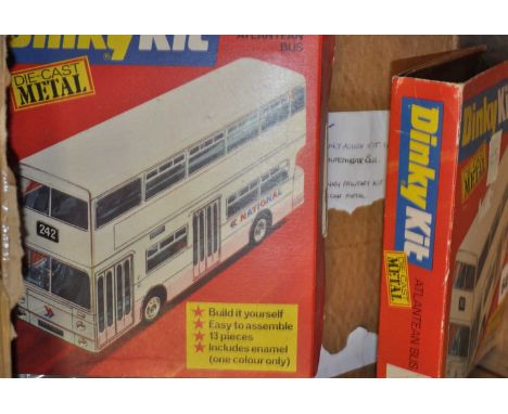 A collection of Dinky diecast metal kits, to include Atlantean Bus No.1018