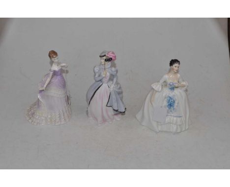Two Royal Worcester figurines, being Masquerade and Emily; together with a Royal Doulton figuring of Kelly, HN2478 (3)Conditi