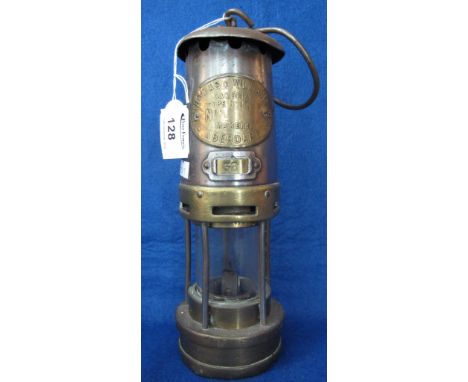 Thomas and Williams of Aberdare Cambrian type number 1 miner's safety lamp.  