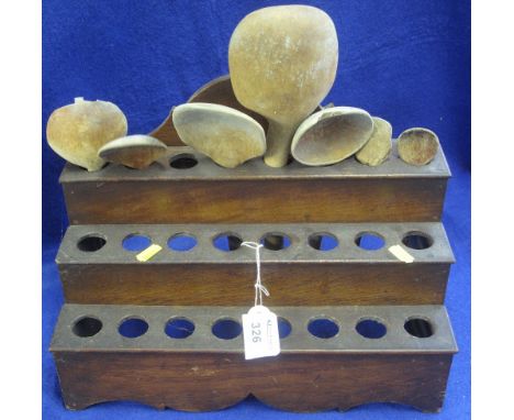 Welsh traditional oak spoon rack, three tiers with assorted spoons. CONDITION REPORT: Good used condition overall for age, us