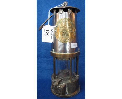 Protector Lamp and Lighting Company Ltd. of Eccles brass miner's safety lamp.