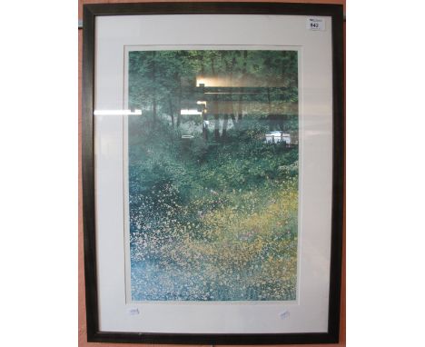 After Naomi Tydeman, woodland scene with flowers, a limited edition coloured print, signed in pencil, no. 57/650.  Framed and