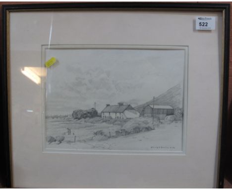 Phillip Y. Davies, 'A Pembrokeshire Farmstead', signed and dated, pencil sketch.  Framed and glazed.Provenance: From the esta