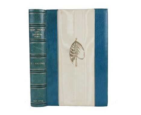 Limited Edition with Original Fly inset inside Cover  Fishing: Malone (E.J.)&nbsp;Irish Trout and Salmon Flies, roy 8vo Gerra