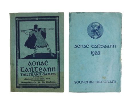 An Tailteann, 1928:&nbsp;Aonach Tailteann - Tailteann Games, Dublin August 11th to 20th, 1928. Handbook &amp; Syllabus, 8vo D