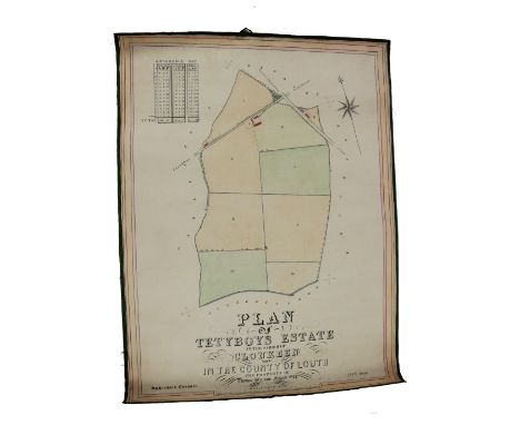 Manuscript Map, Irish [Co.Louth], Counsel (Richard) cart.&nbsp;Plan of Tetyboys Estate in the Parish of Clonkeen and in the C