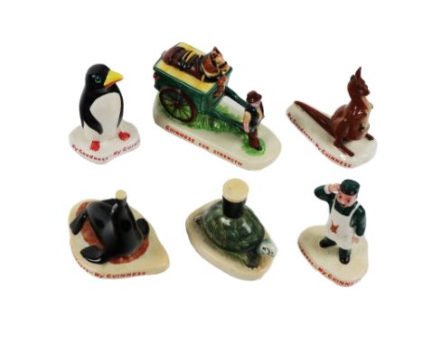 Adverts: [Guinness &amp; Co.] A&nbsp;group of six Carltonware porcelain Figures of Promotional Characters from the 'Zoo' Seri
