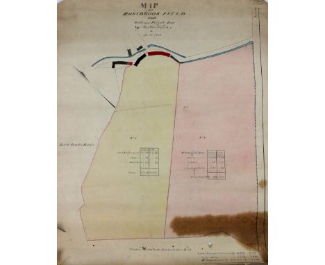 Manuscript Map, Irish [Co. Louth] Kelly (J.T.)cart.&nbsp;Map of Rosybrook Field for William Filgate, m/ss, hand coloured, dat