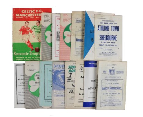 Soccer: F.A.I. [1950's-1980'] A large collection of Official Match Programmes for Friendlies, Challenge Matches and European 