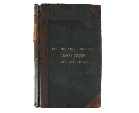 Manuscript:&nbsp;&nbsp;Dublin City -&nbsp;Electric Light Committee - Minute Book and Orders issued by City Accountant, folio 